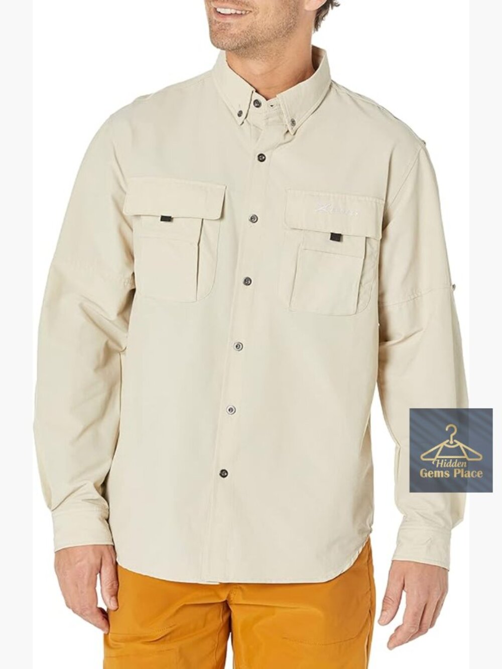Men's Summit Long Sleeve Camp Shirt UPF 50 Breathable Stretch